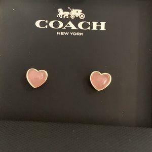 coach rose quartz earrings